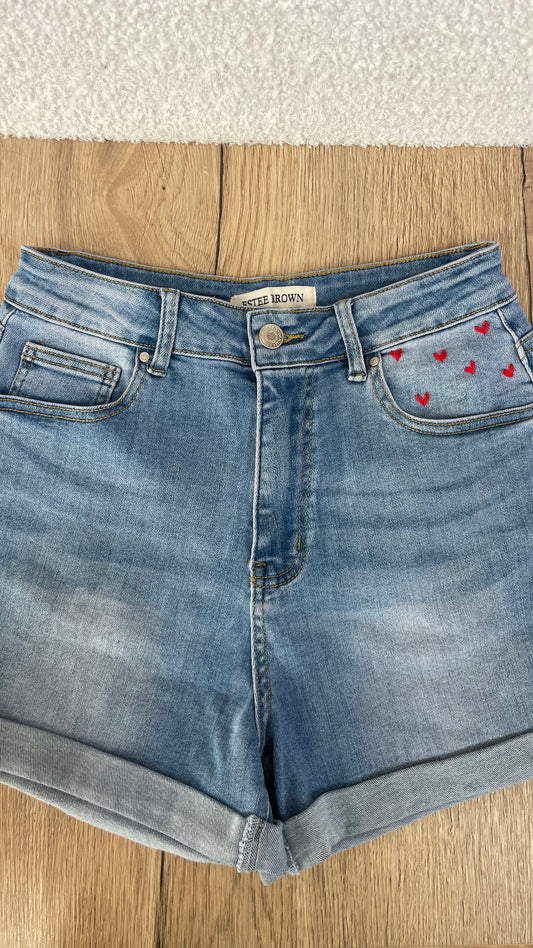 Short en Jean Coeur